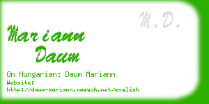 mariann daum business card